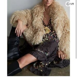 Free People Cream Teddy Jacket